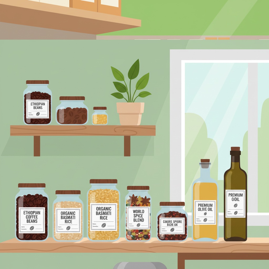 VracLoop containers displayed aesthetically on kitchen shelf